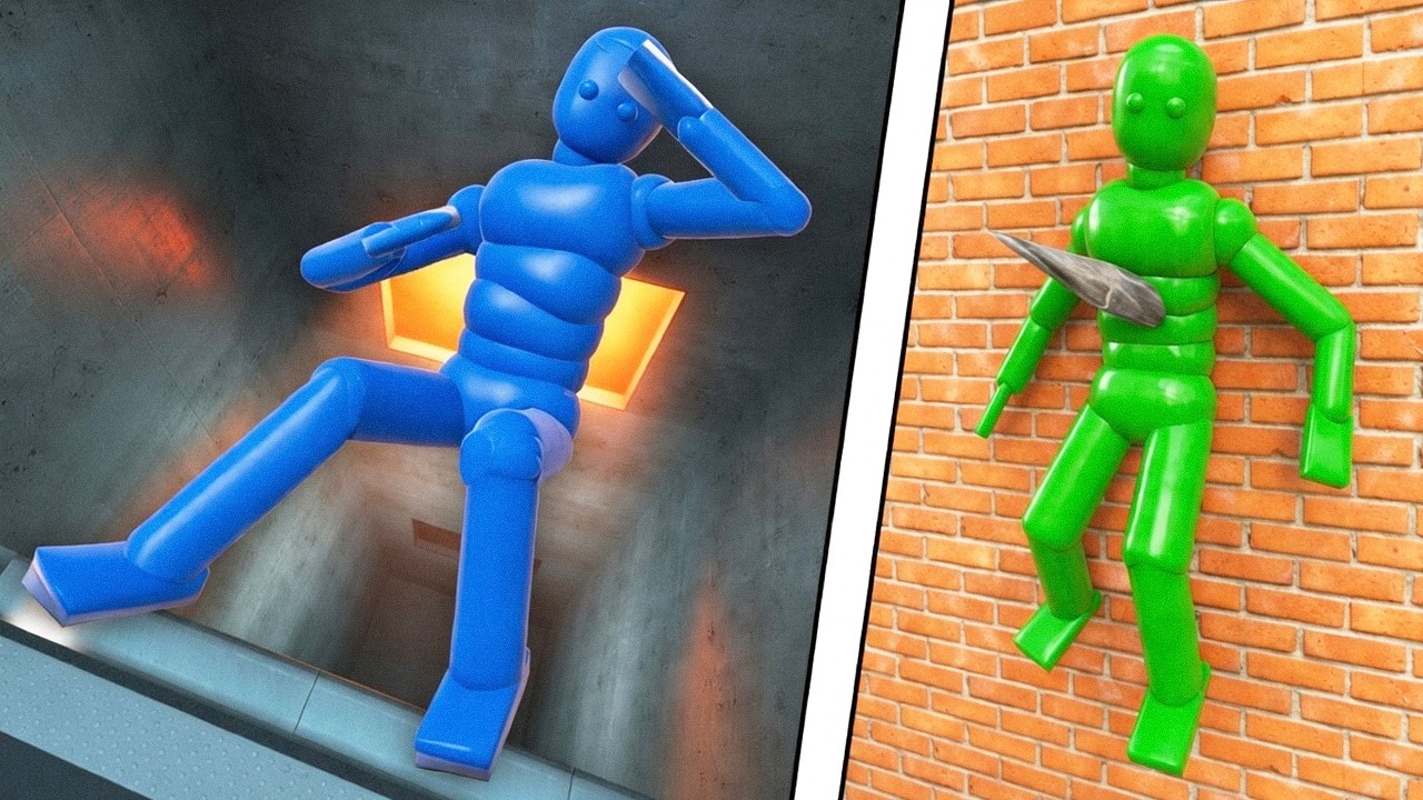 Euphoria Ragdoll Physics Test: The Best NPC Falls In Obstacle Course! Experiment #12