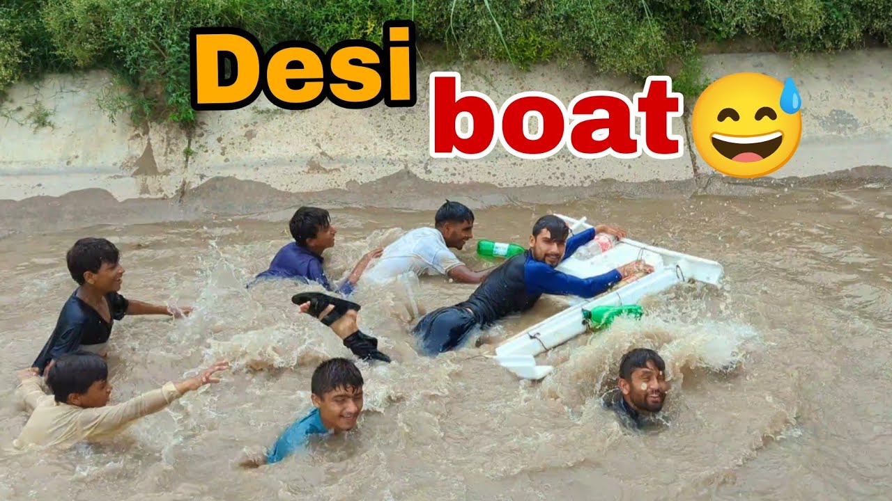 Desi Jugaad Se Banai Chhoti Boat! 😱 Nadi Mein Masti