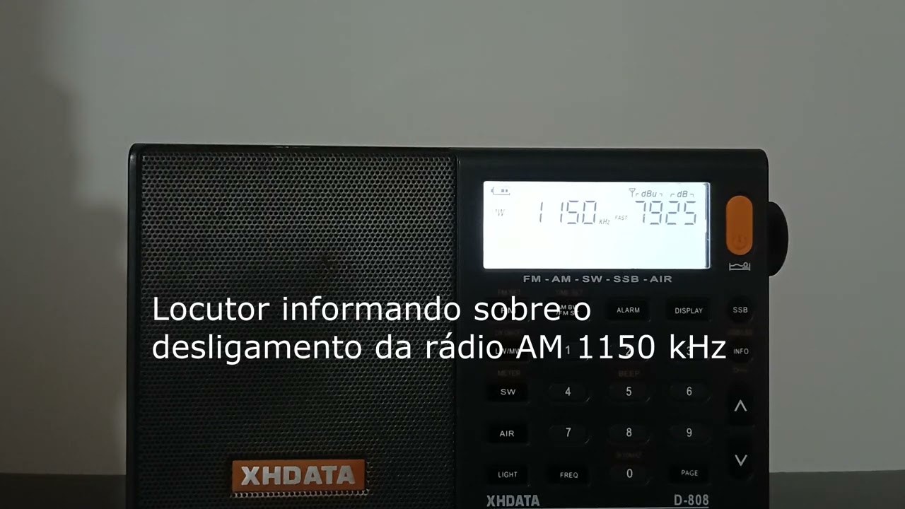 Anúncio do encerramento e registro do fim das transmissões da Super Rádio AM 1150 kHz ( 15/10/2025 )