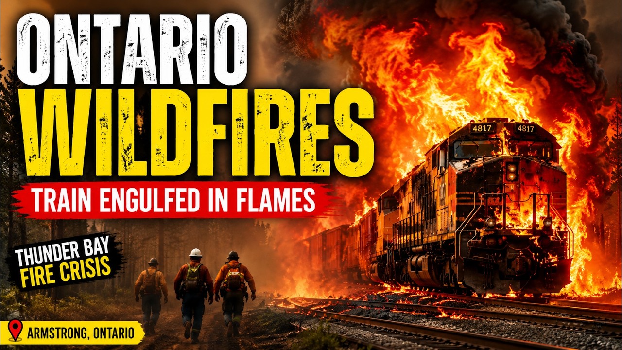 Ontario Wildfires Turn Deadly: Train Trapped in Massive Blaze Near Armstrong | World News