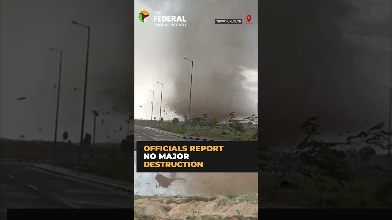 Tornado forms over Thoothukudi, a rarity in Tamil Nadu