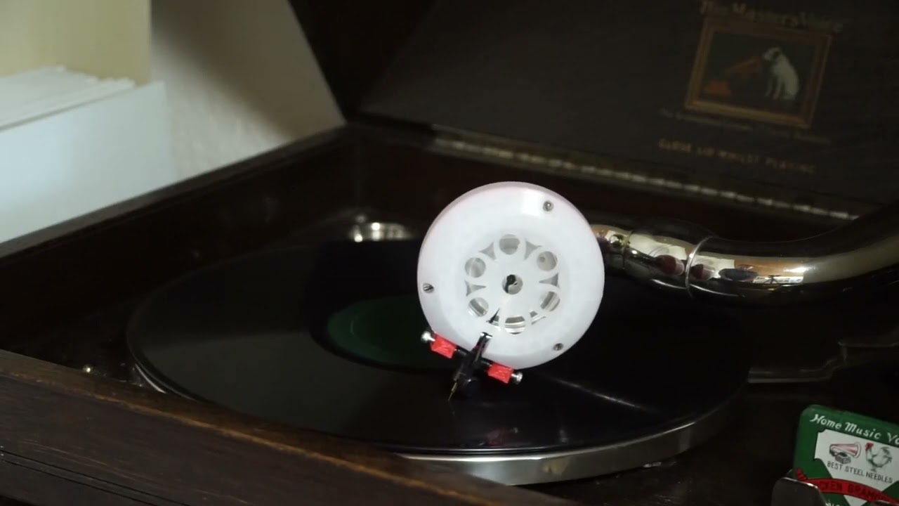 3D printed Gramophone Soundbox vs. original Pathe D130 (Grammophon Schalldose) 78 RPM