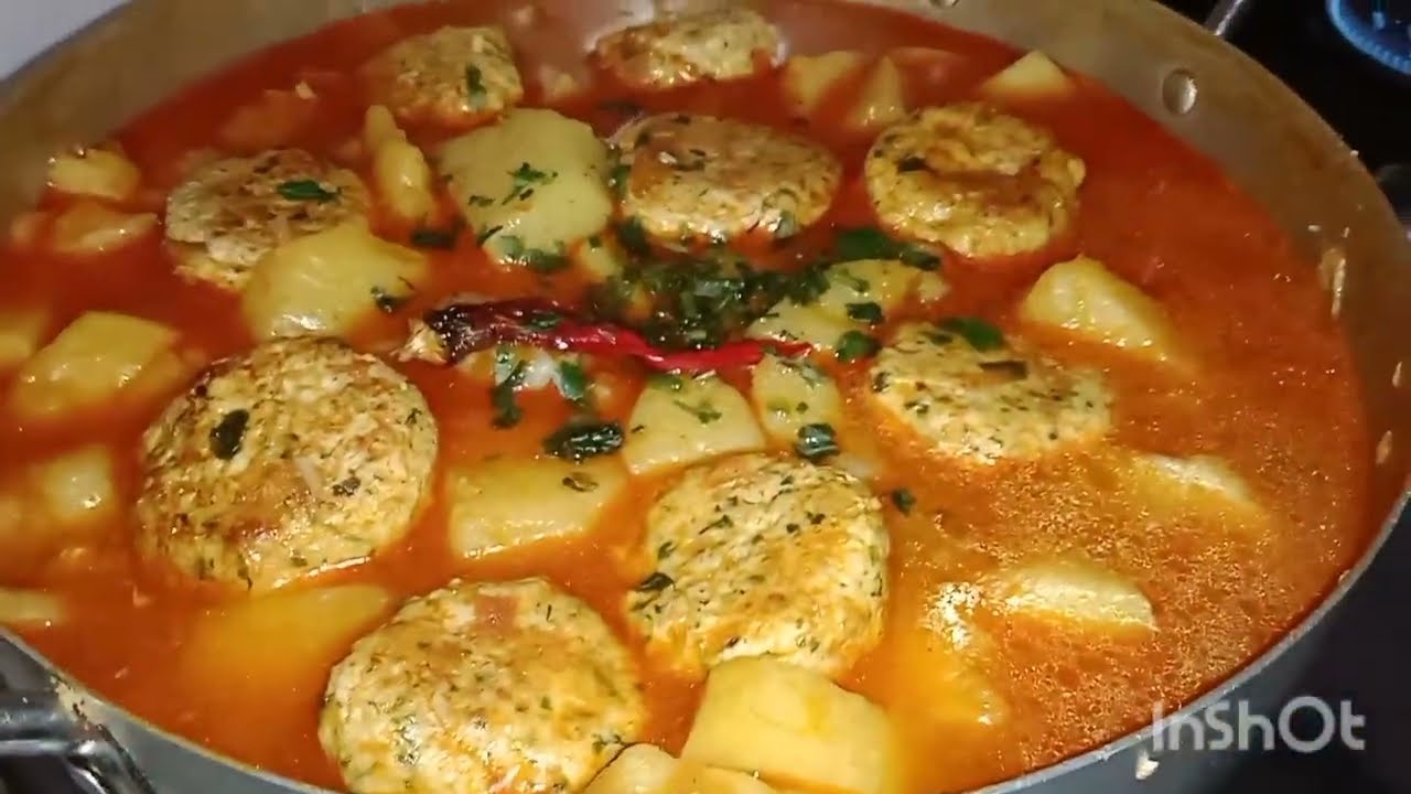 #foodlover 🍅 بطاطا بصلصة الطماطم وكرات الدجاج — Recette express facile et trop bonne ! 😍