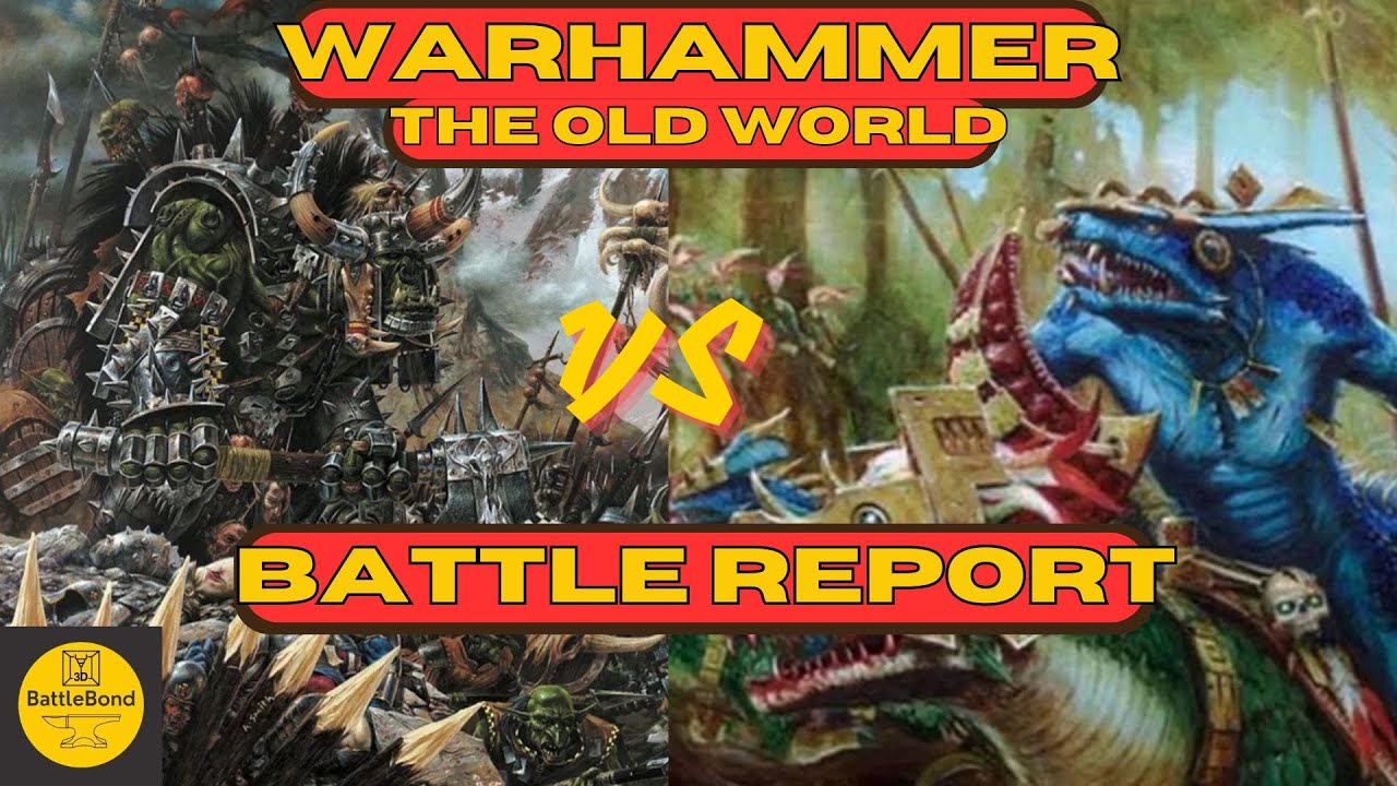 Lizardmen vs Orcs and Goblins Warhammer the Old World Battle Report