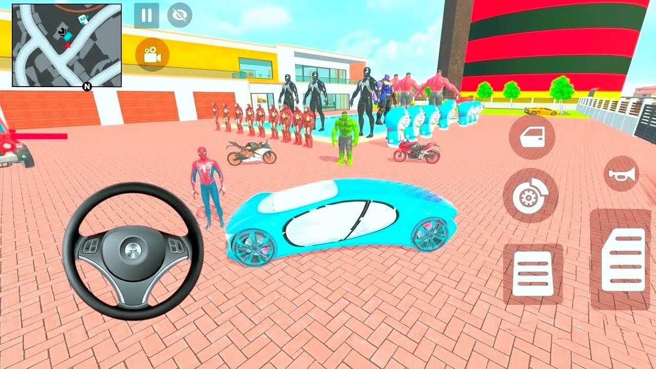 🎮Indian Theft Auto Simulator | Hulk or Spiderman | 🤑 Crazy Bike & car Driving - Android Gameplay 