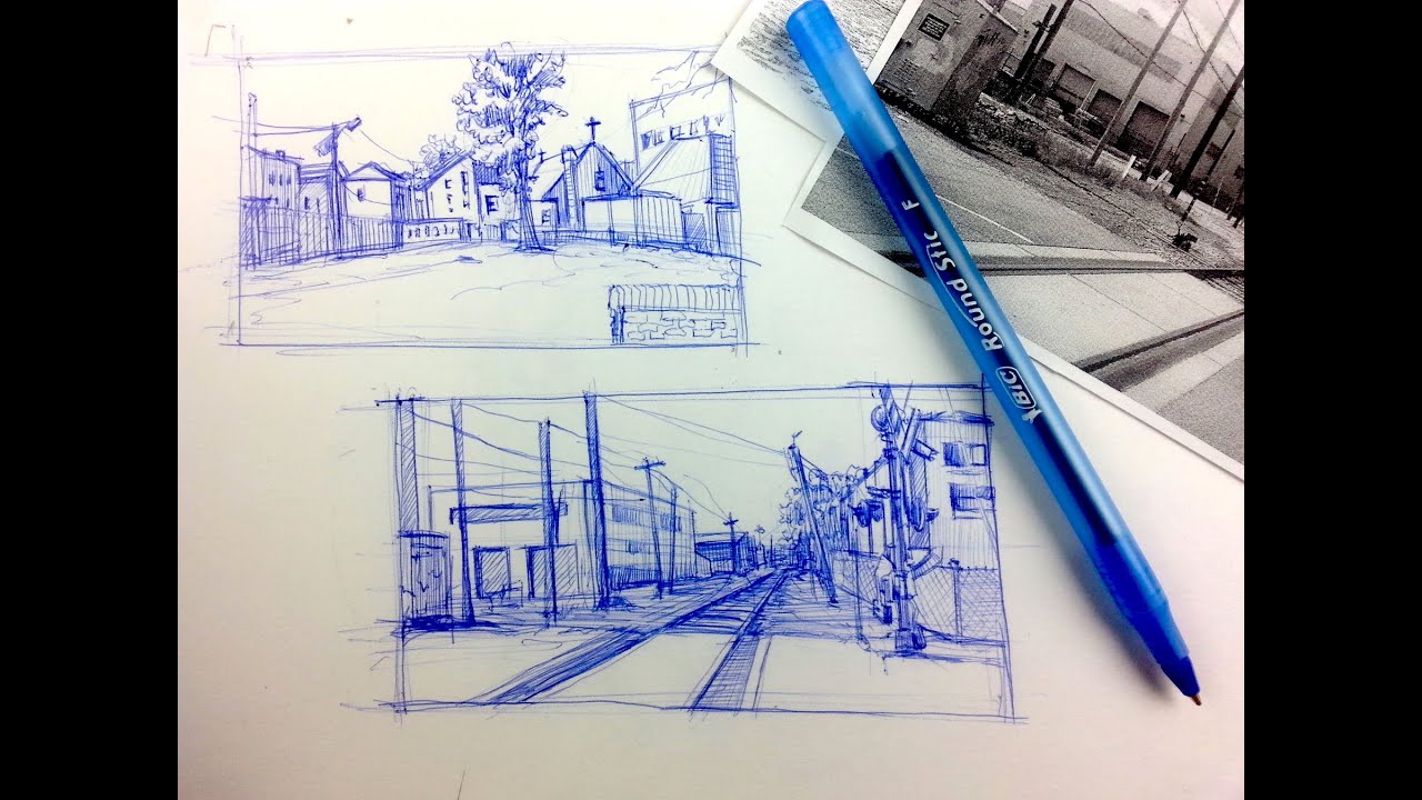 Urban Sketching Series Pt 3 | Tips on how to breakdown a scene to simple flat shapes