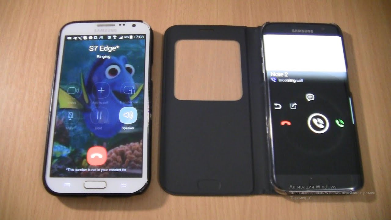 Viber Incoming & Outgoing call at the Same Time Samsung Galaxy S7 edge cover+Note 2