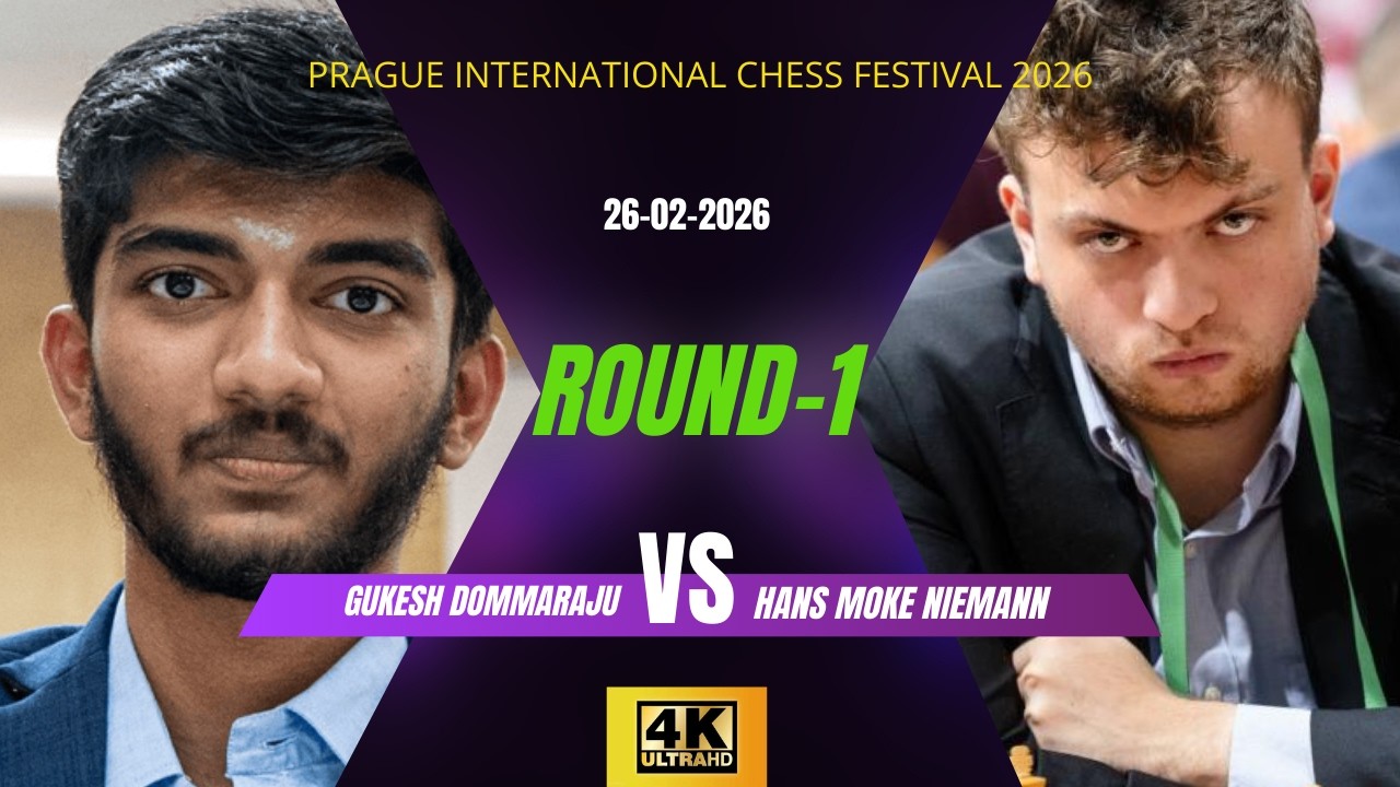 Gukesh vs Hans Niemann – Prague International Chess Festival 2026 Highlights #gukesh #chess #hans
