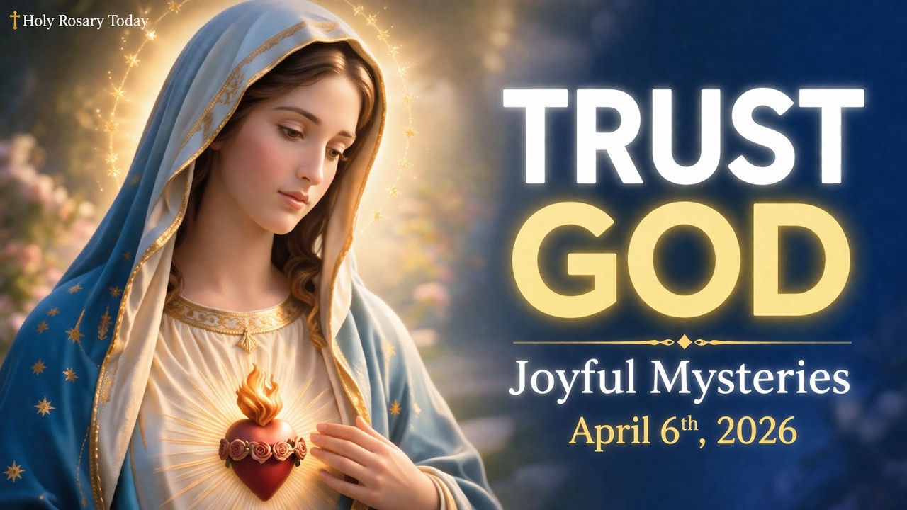 Святой Розарий сегодня (понедельник) 💛 Радостные тайны 6 апреля 2026 г. 💛 Учимся доверять Божьему...