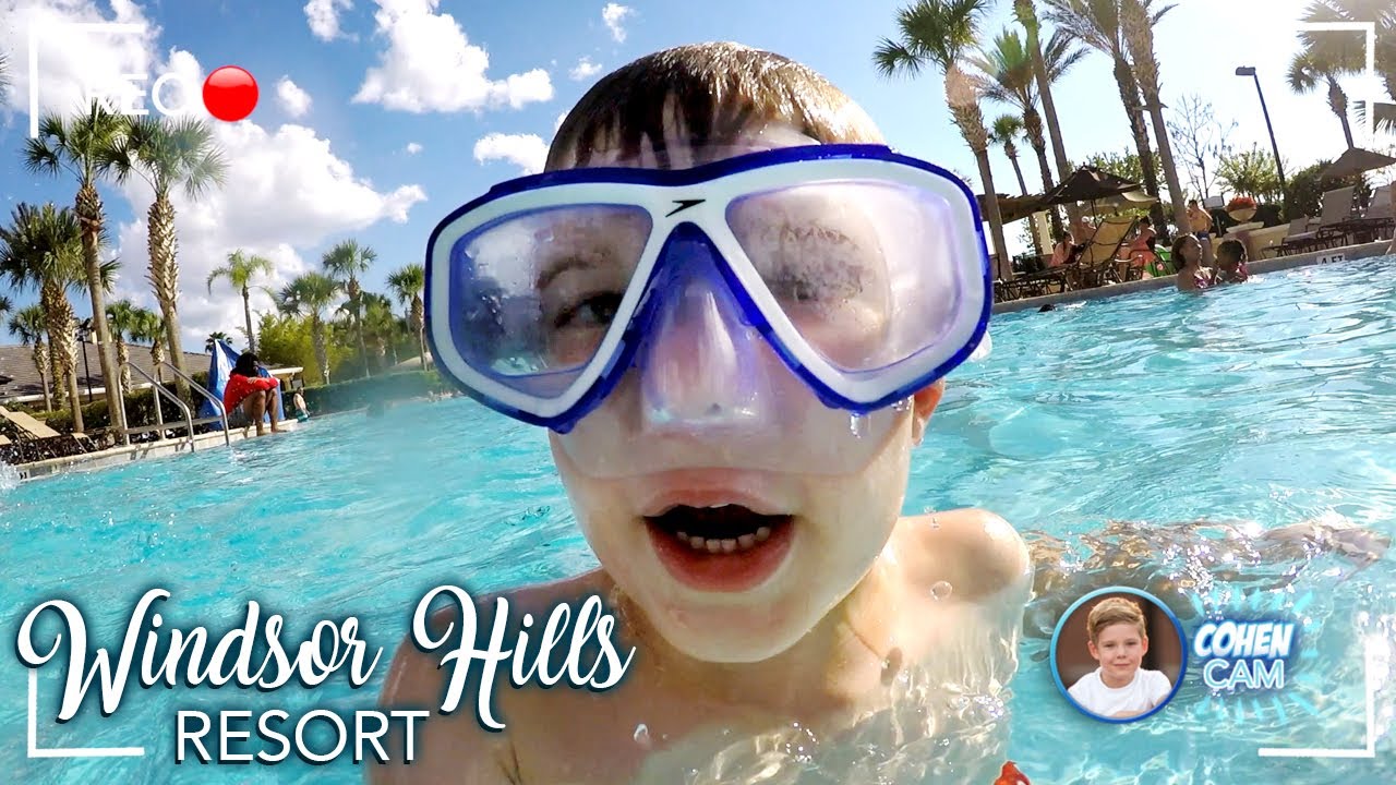 FUN in the POOL! Windsor Hills Resort Pool and Waterslide! Orlando, Florida Vacation Home Rental