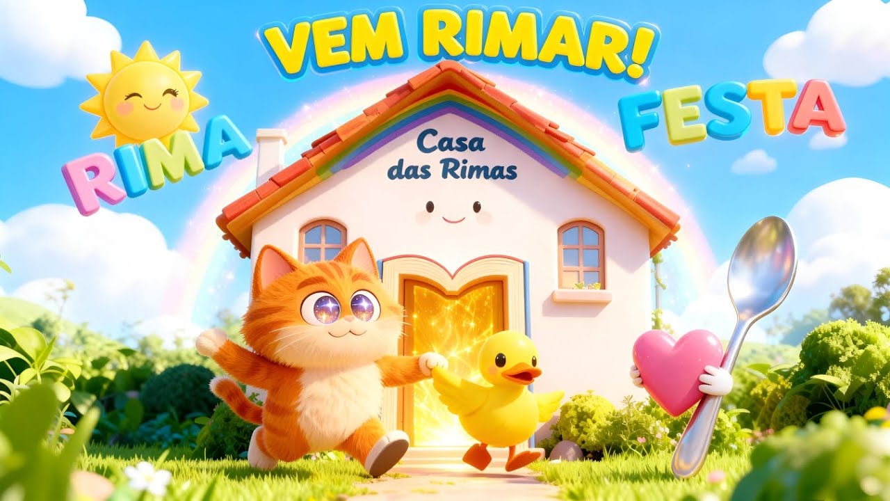 A Casa onde TUDO RIMA! 🎵🏠✨ Música Chiclete para Pequenos 👶🎶🧠