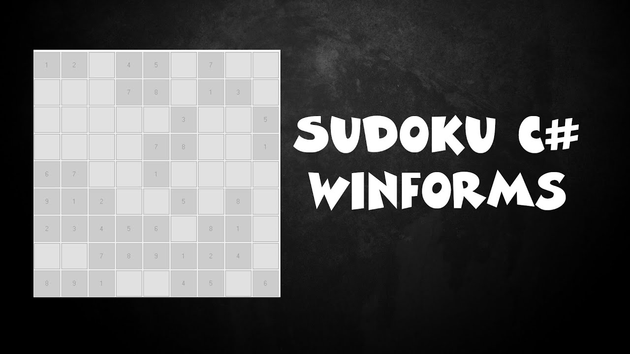 СУДОКУ C# WINAPI/SUDOKU C# WINFORMS