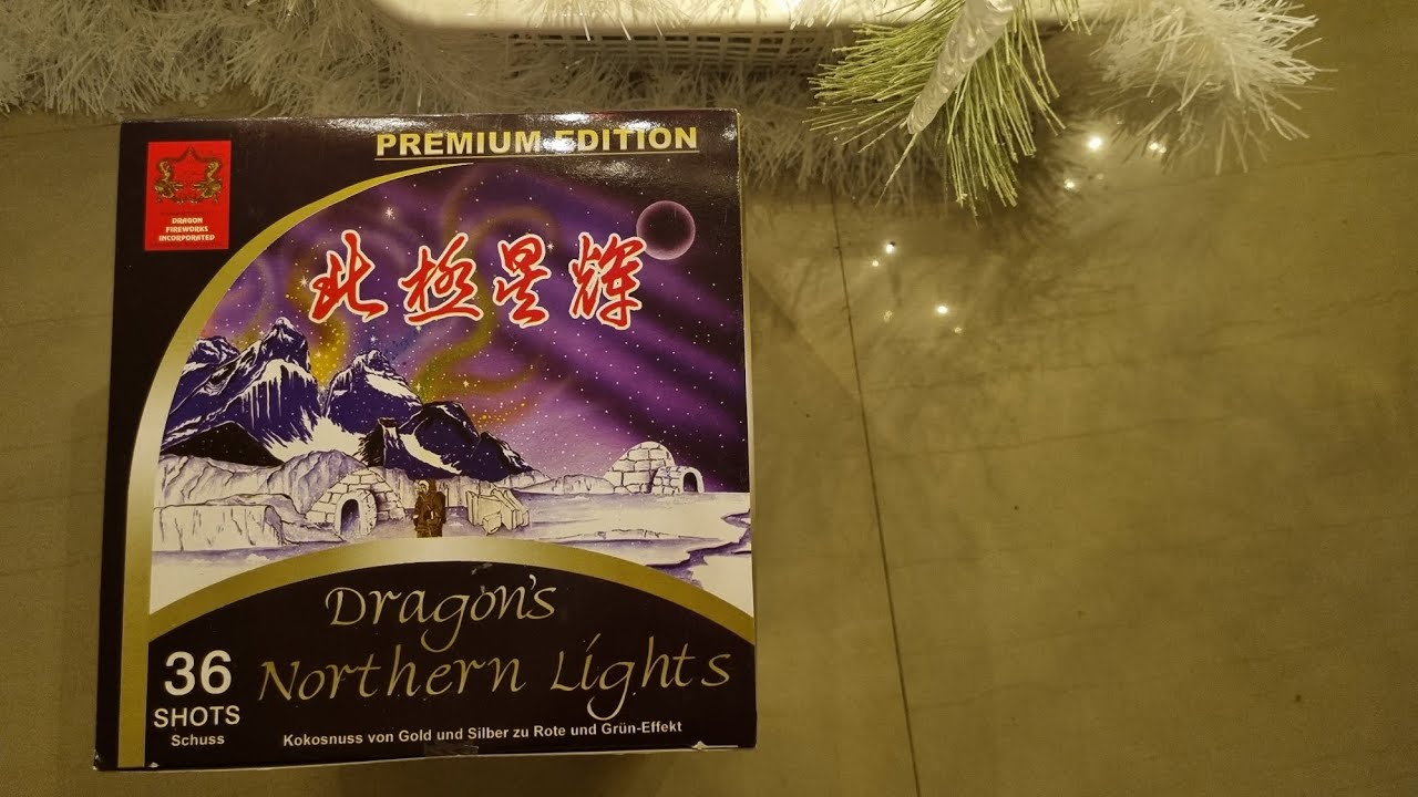 Dragon Fireworks Dragon's Northern Lights (36 shots)  New Year 2024