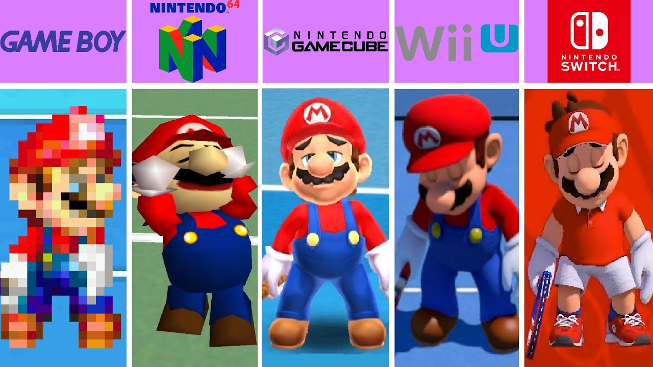 Evolution of Super Mario Dying Losing in Super Mario Tennis Games (1995-2024)