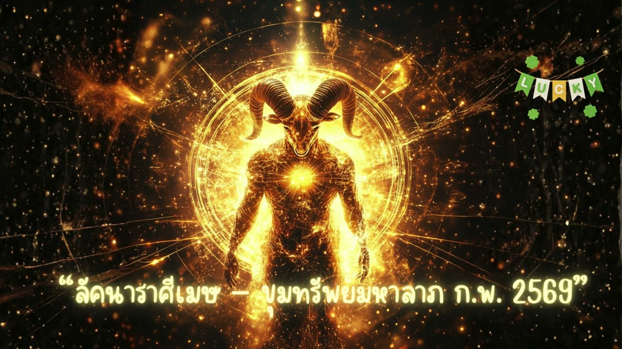 ลัคนาราศีเมษ กุมภาพันธ์ 2569 | ขุมทรัพย์มหาลาภ เปิดทางรวย ขาขึ้นแรงทั้งเดือน 🔥✨