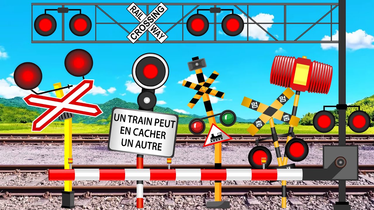 特殊なミニ踏切カンカンと電車 | railroad crossing train