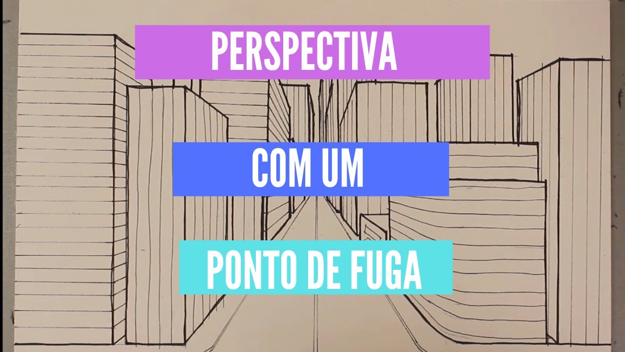 Como desenhar com 1 ponto de fuga - Curso de Desenho Técnico