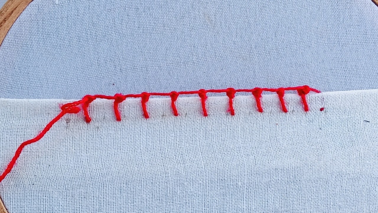 Unlocking the secret of|Most demanding basic stitch border embroidery design| border stitch tutorial