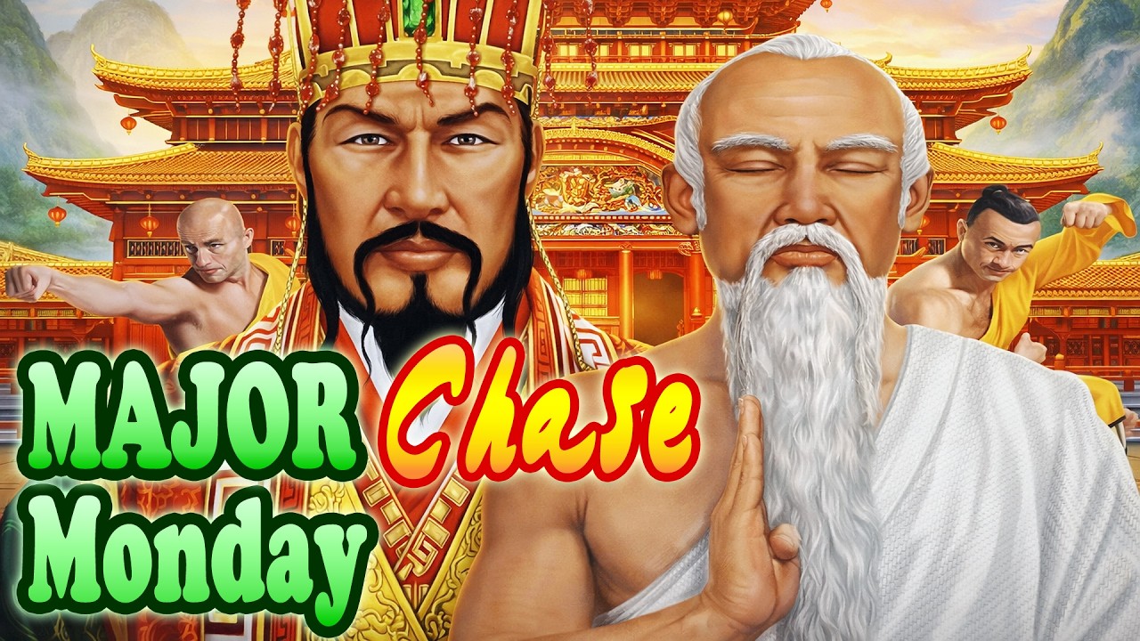 First Spin Bonus and a Double-Up! Emperor's Treasures and Kung Fu Master for Major Chase Monday!