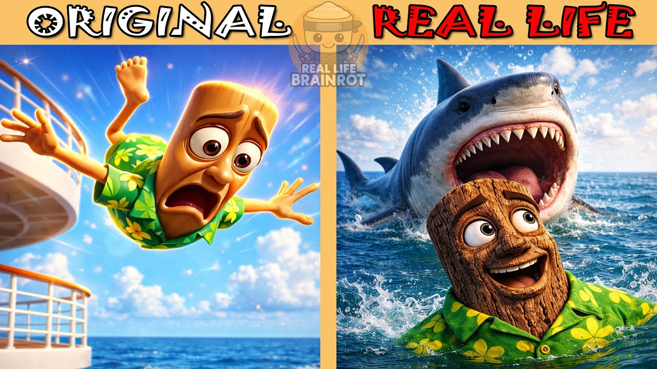 Tung Tung Tung Sahur vs Shark?! 😱 | Italian Brainrot Animation | Original vs Plush Toys