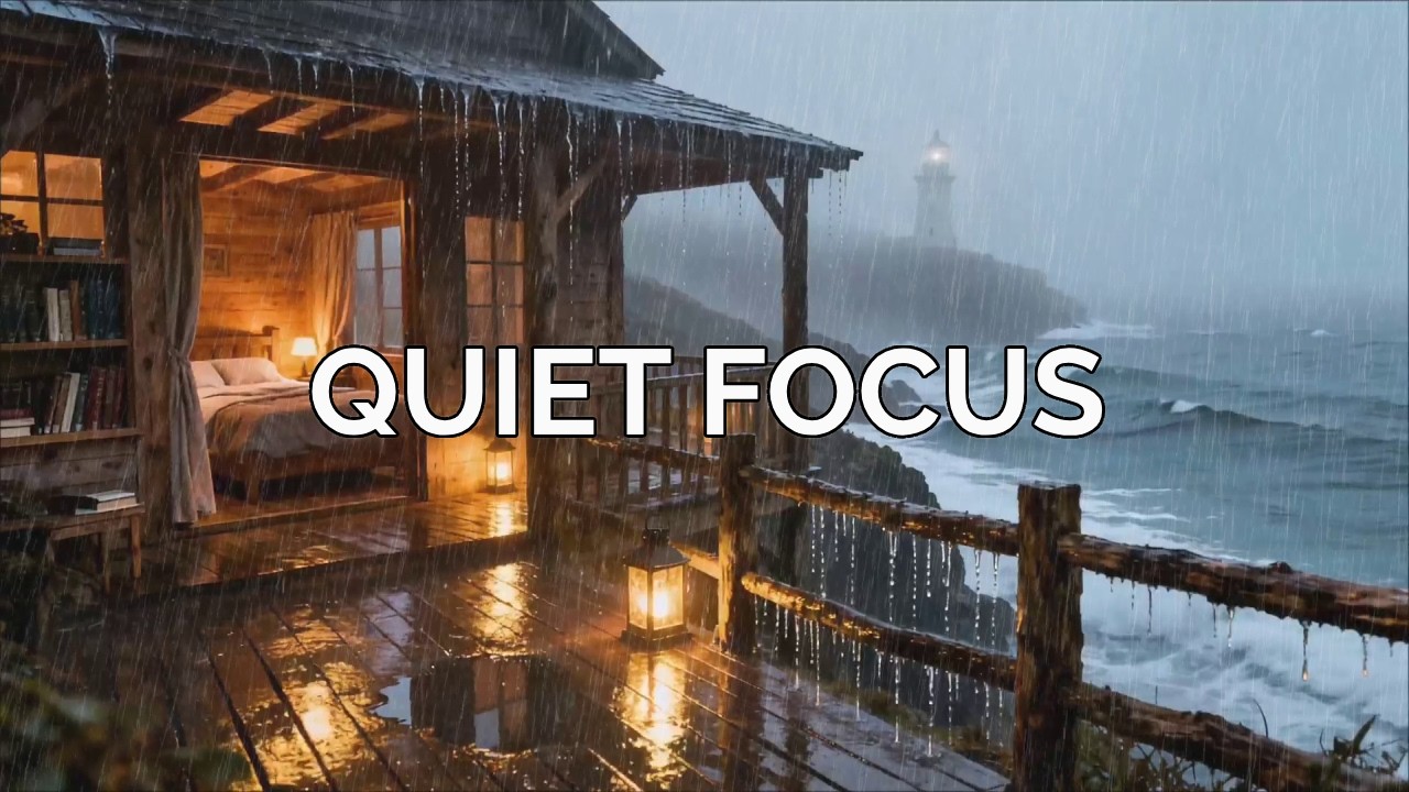 🔴 [Scholar Sanctuary] Seaside Rain for Intense Study Focus, Deep Work & Concentration