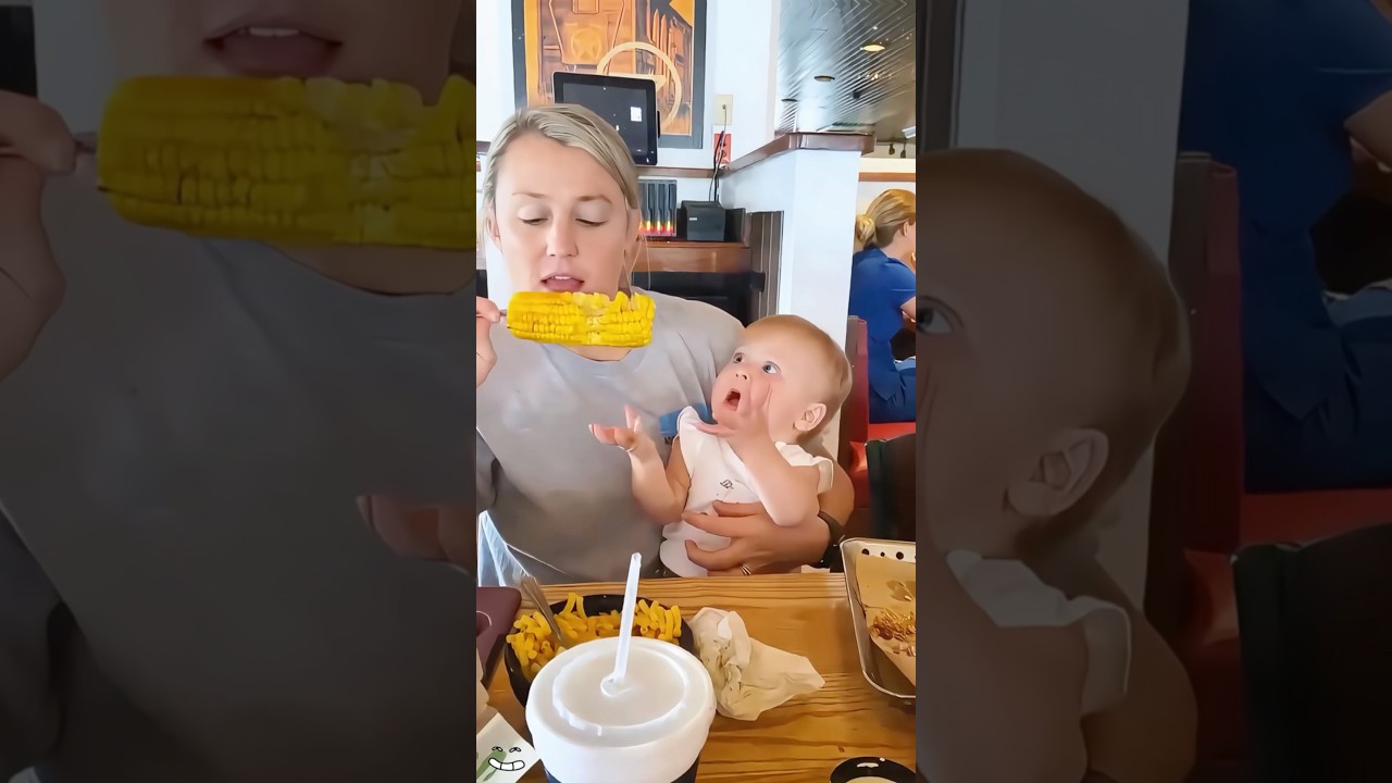 The baby is hungry #hungry #baby #reaction #youtube #funnyvideos #interesting #funny #funnybaby