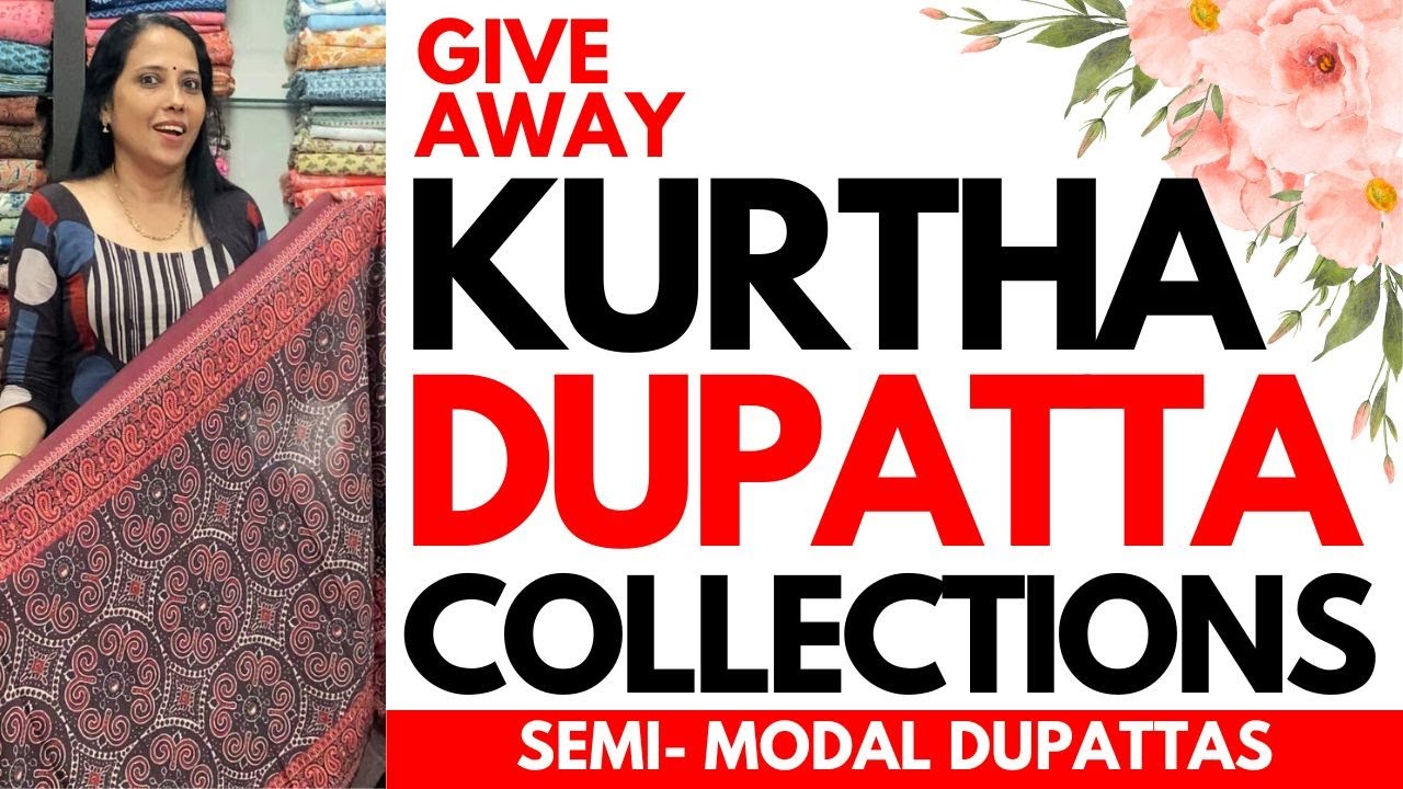 DUPATTAS & KURTHA🌹GIVE-AWAY🌹VISCOSE GEORGETTE🌹COTTONS🌹28NOV24