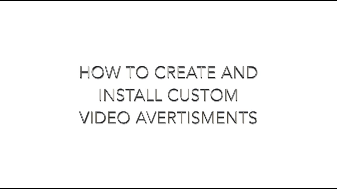 (Genmega ATM) How To Create and Install Custom Video Advertisements