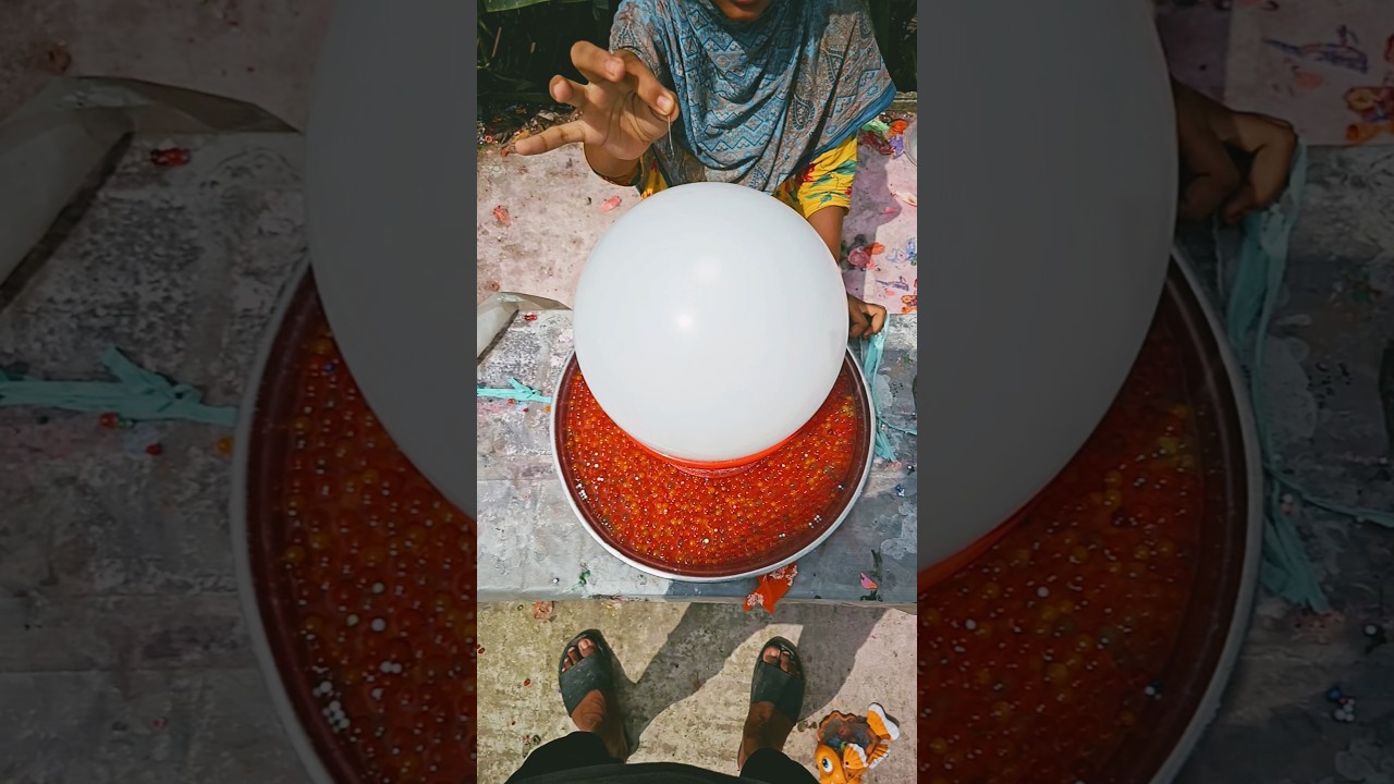 balloon popping challenge with girl 😂😂 #asmr #poppballons #shorts