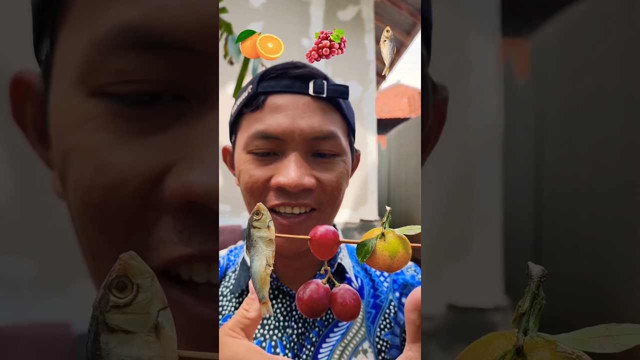 Food ASMR 🍊🍇🐟 | Mouth Magic?!😯✨ #shorts #food #funny