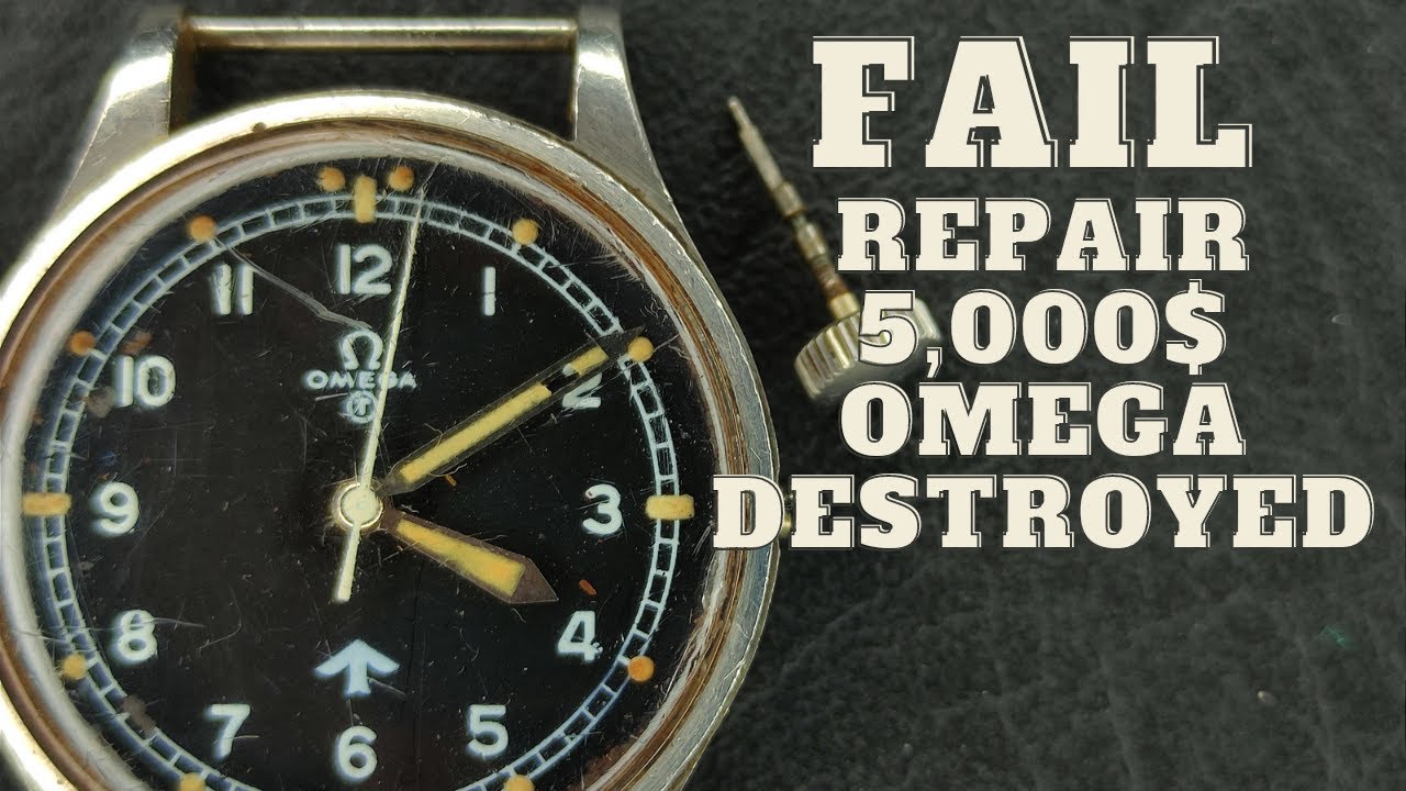 How to destory a movement by trying to repair it vintage Omega cal.283 military 2777-1 thin arrow