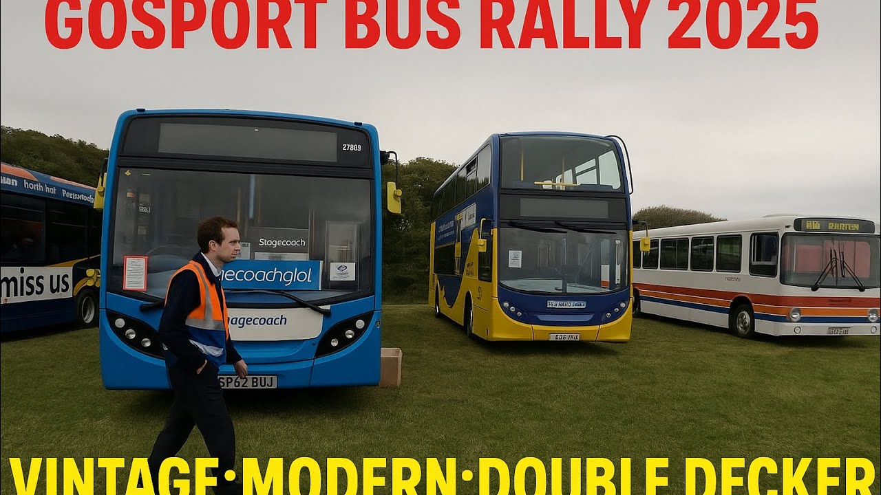 Buses of the Past & Present!Gosport Bus Rally Highlights