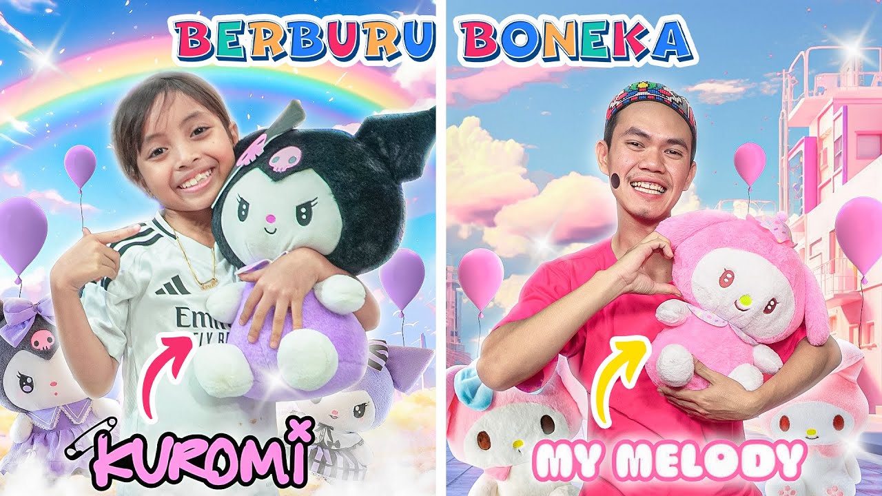 LEIKA & TOMPEL CHALLENGE BERBURU BONEKA KUROMI & MY MELODY!! TIBA-TIBA HIDUP 😱✨