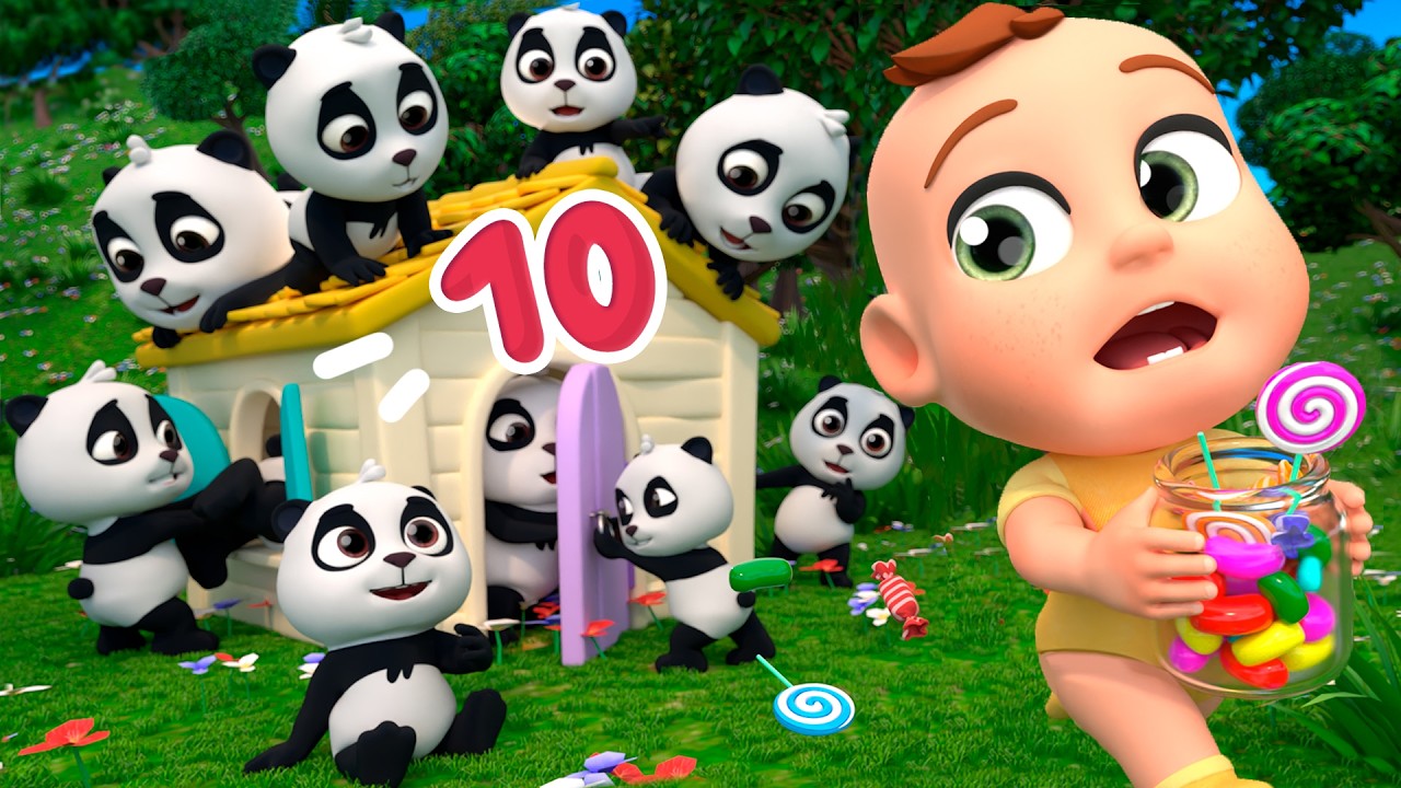 Count to 10 with Pandas - Baby songs - Nursery Rhymes & Kids Songs