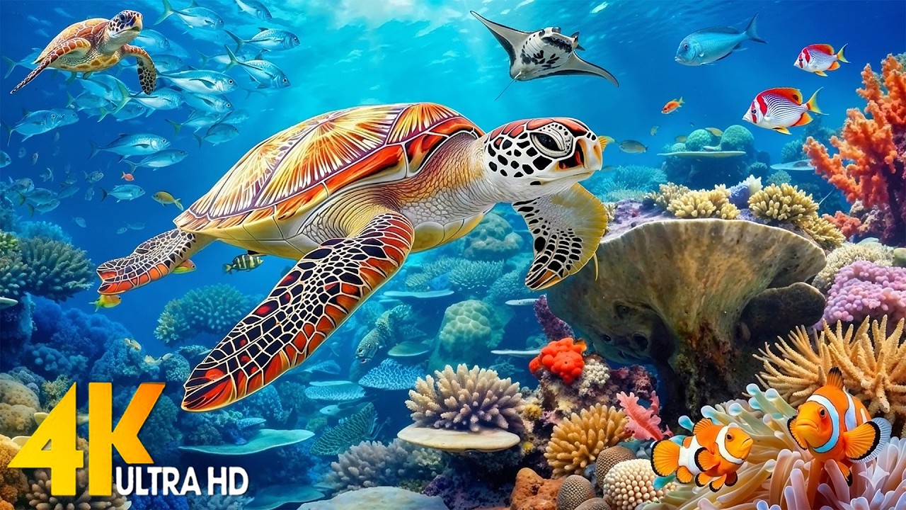 [NEW] 11HR Stunning 4K Underwater Footage 🐠 Rare & Colorful Sea Life Video - Relaxing Sleep Music #5