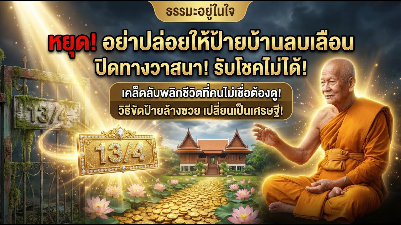 ป้ายบ้านหมอง... หรือใจเราที่ปิด? วิธีขัดป้ายล้างซวยและเปลี่ยนทิฐิให้กลายเป็นวาสนามหาเศรษฐี