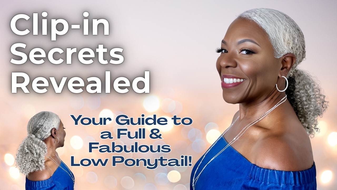 How to Create a Full, Chic Ponytail | Gray Hair Clip-In Hair Tutorial | Angel Cornelius