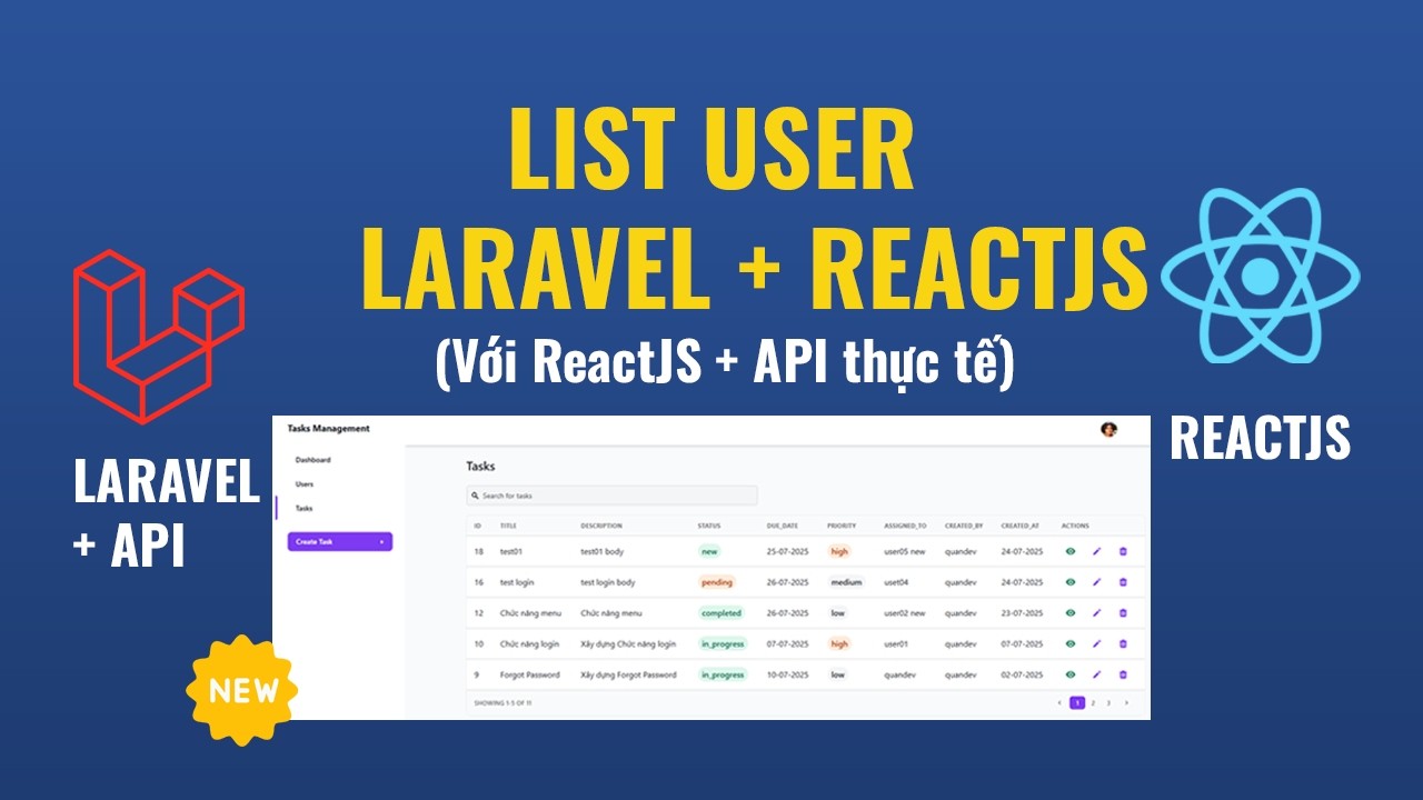 17.📄 List User – Kết nối Laravel API với ReactJS