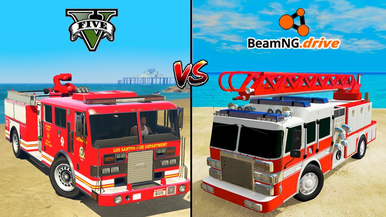 GTA 5 FIRE TRUCK VS BEAMNG FIRE TRUCK - WHICH IS BEST?