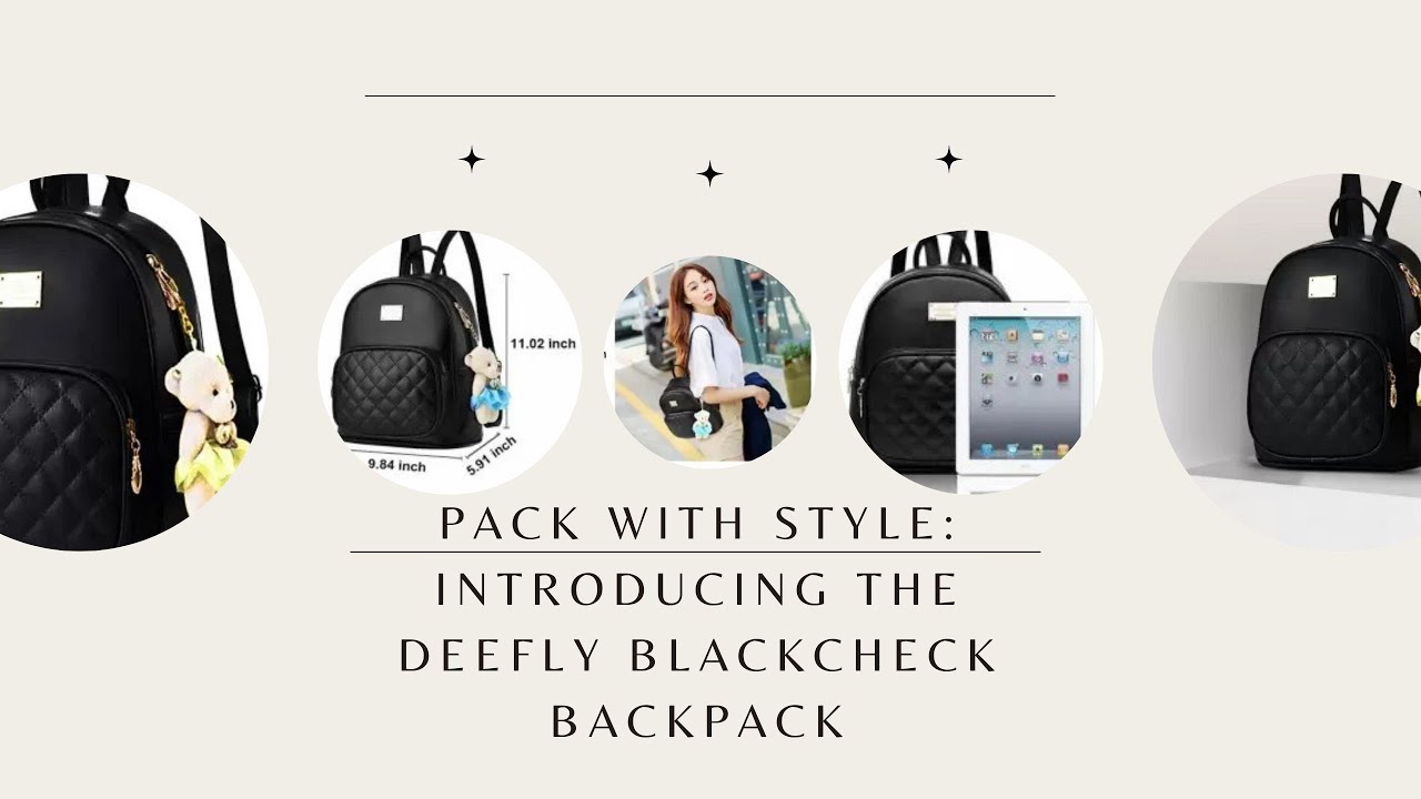 Pack with Style: Introducing the Deefly BlackCheck Backpack  #womenshandbags #minibackpack