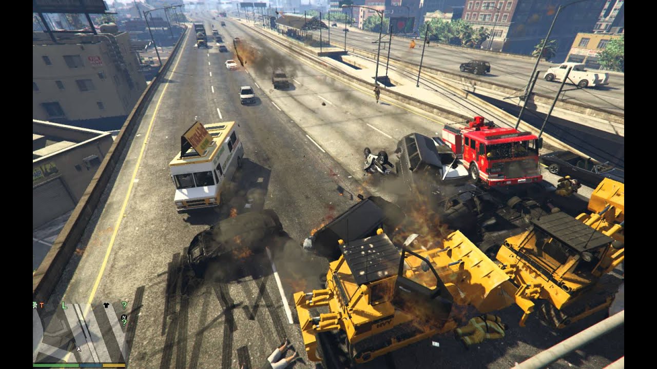 GTA5 市民の車を止まらなくしてみたwww