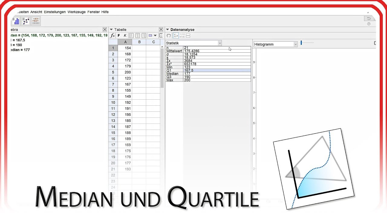 Median und Quartile | GeoGebra EasyGoing