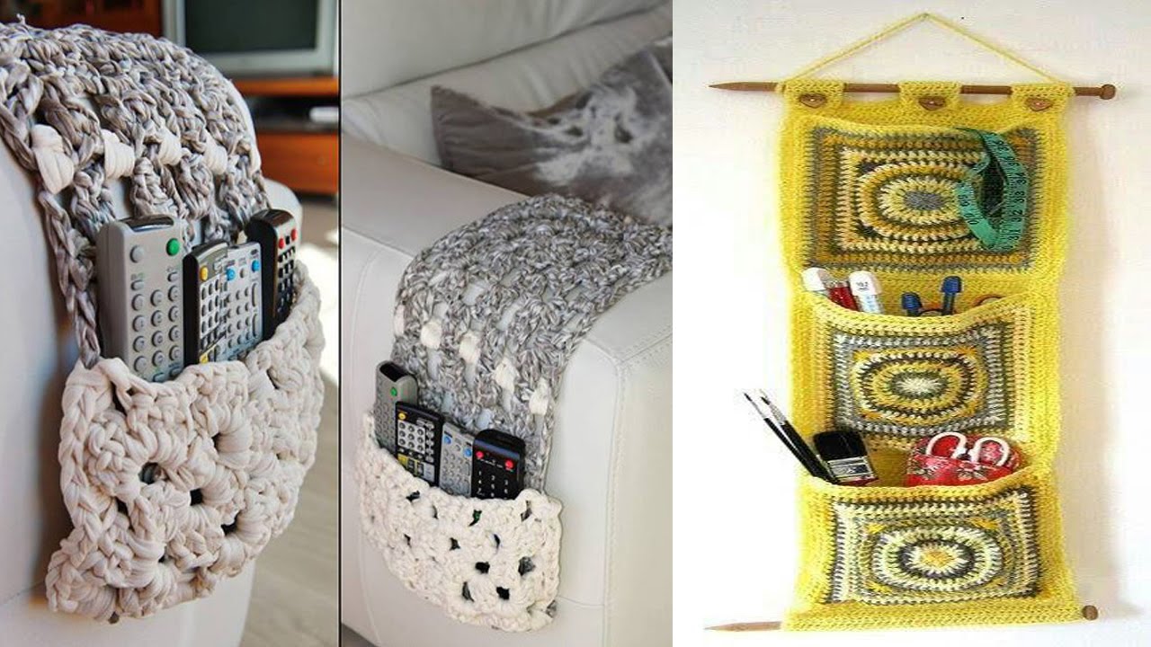 Organizadores para baño living habitacion tejidos en crochet ( imagenes )
