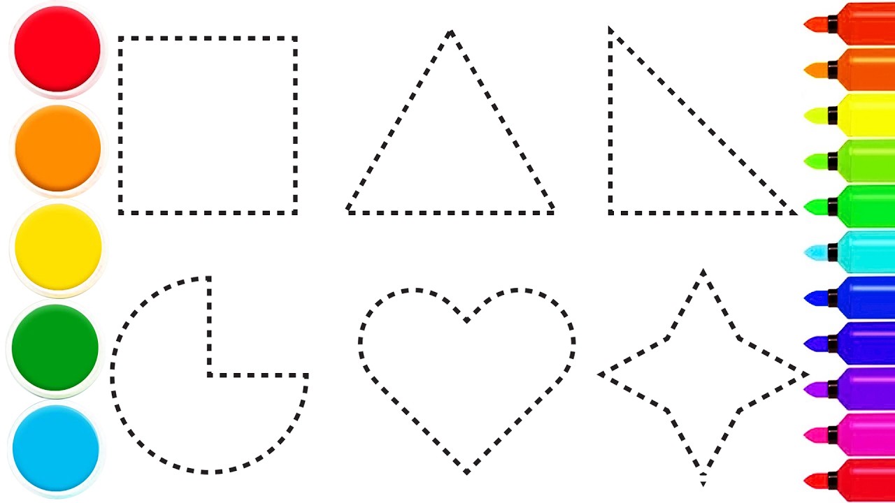 How to draw simple 2d geometric shapes | step by step