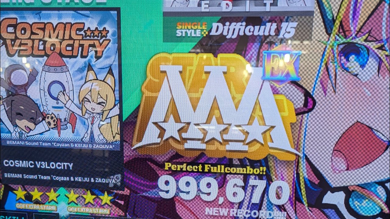 [DDR] COSMIC V3LOCITY DSP 999,670