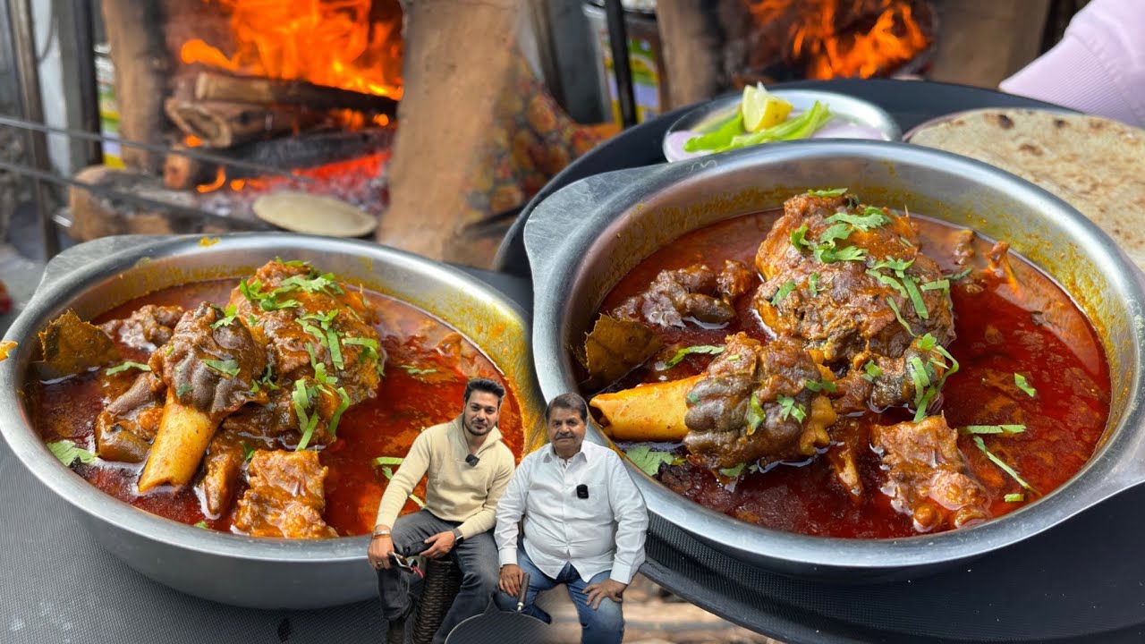 सीरी पाया कोरमा मदन सिंह जी रेसिपी जयपुर राजस्थान WINTER SPECIAL MUTTON HEAD TROTTERS RECIPE JAIPUR