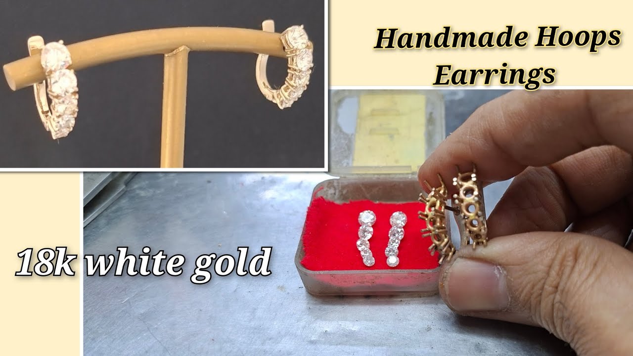 Handmade Beautiful Hoops Earrings ✨️ Making process ✨️ 