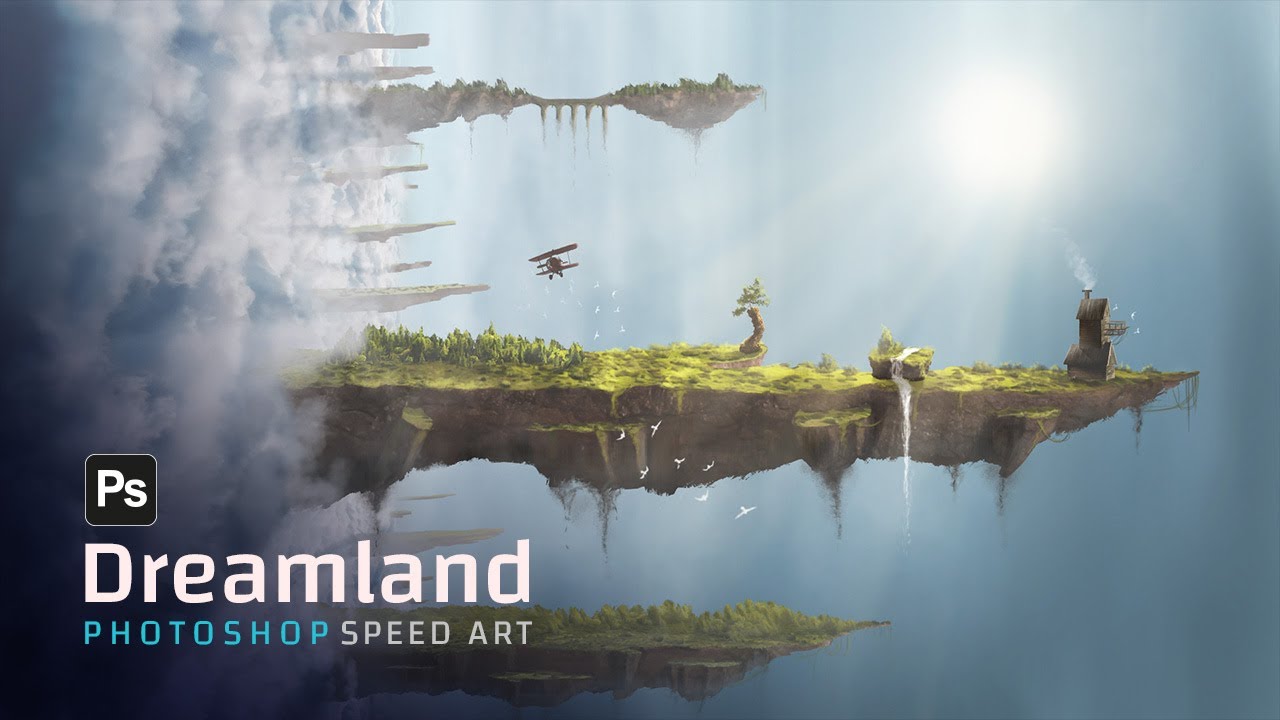 I created  Dreamland in Photoshop, Manipulation speed art