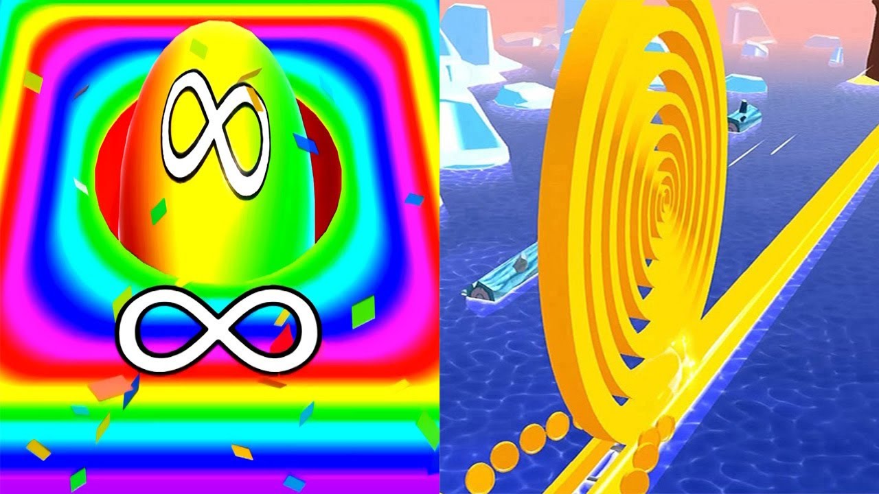 Ball Run 2048 VS Spiral Roll - All Levels Gameplay Android iOS Ep 4