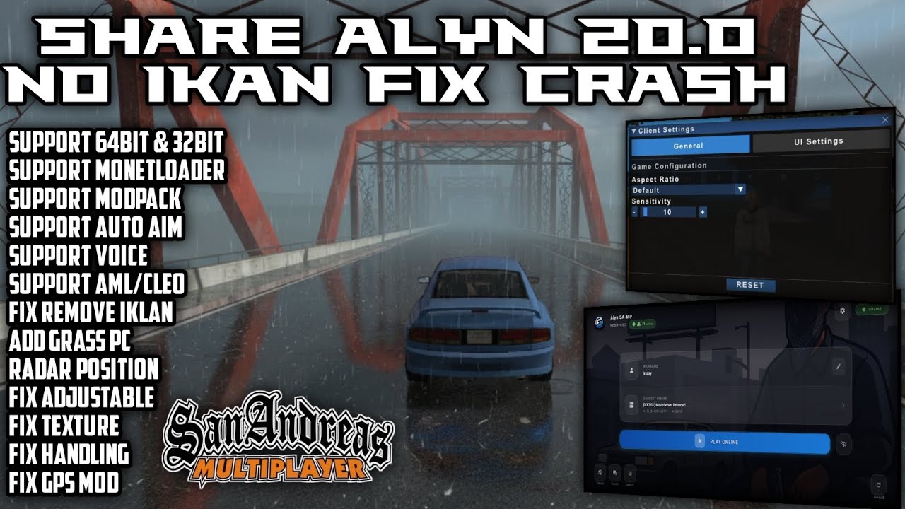 SHARE CLIENT ALYN V20 FIX ADS VOICE TERBARU - SUPPORT ANDRO 15 | GTA SAMP ANDROID